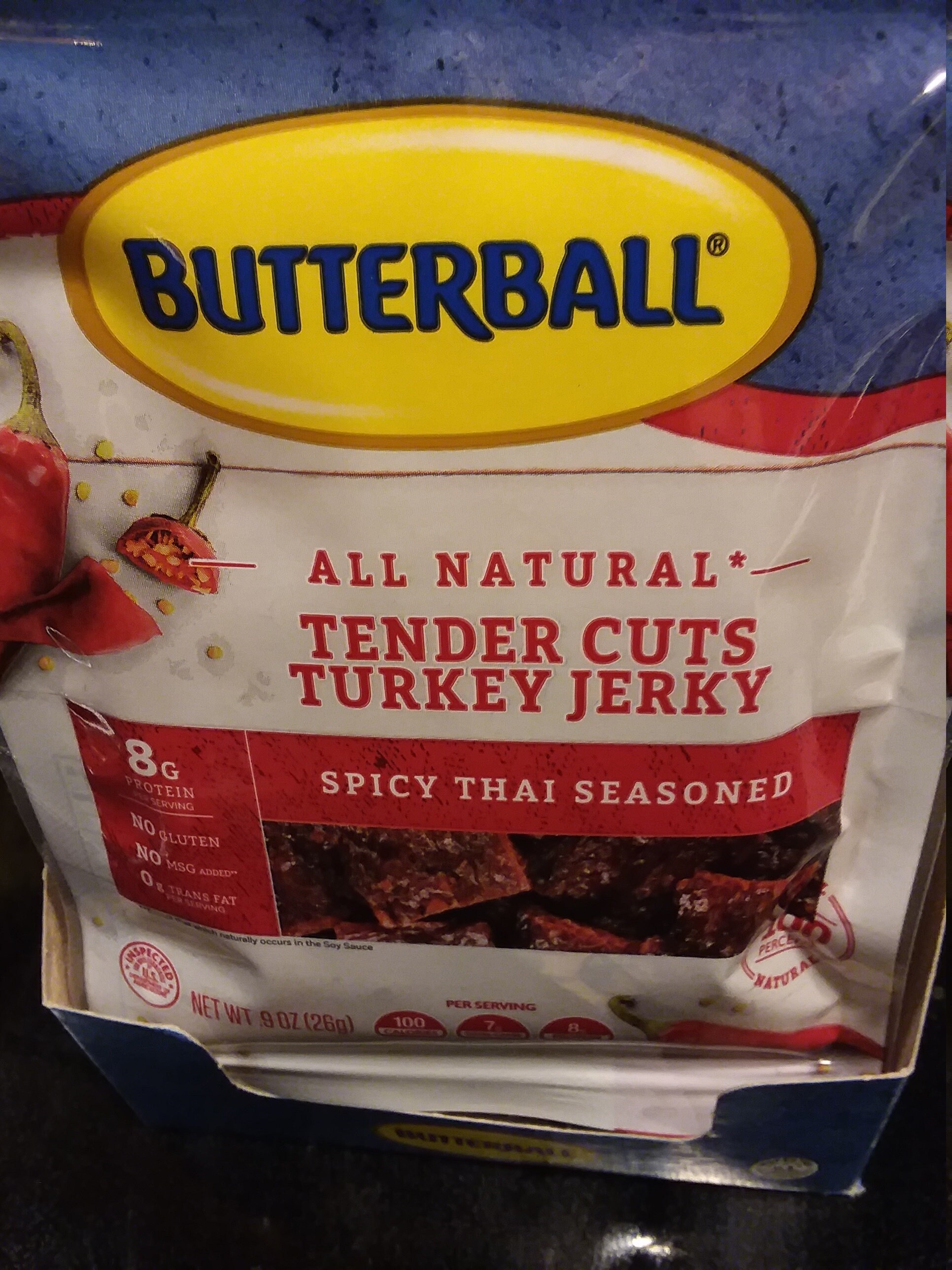 BUTTERBALL All Natural Tender Cuts Turkey Jerky Spicy Thai Etsy