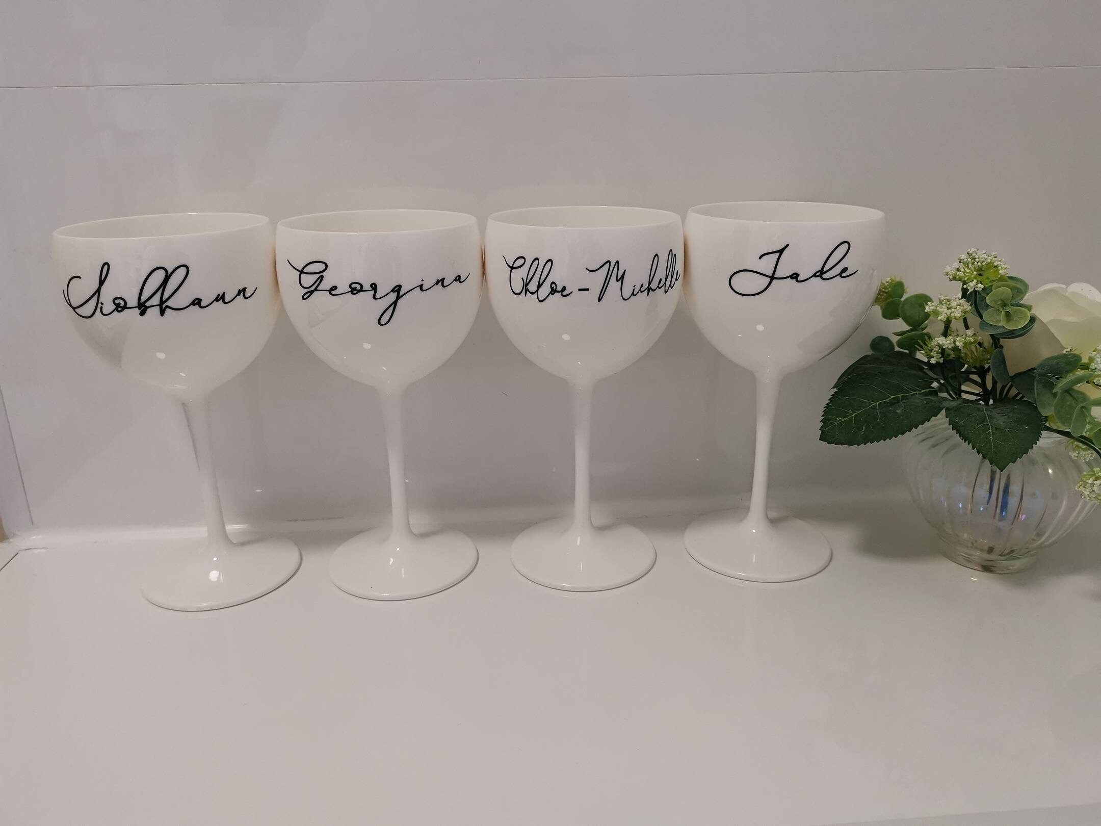 Personalised Bubble plastic gin outdoor glasses Etsy