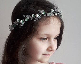 First communion headpiece Communion crown Wedding flower girl crown