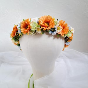 Zonnebloemmeisje zendspoel Wilde bloemen bloemenmeisje kroon Weide bloemenmeisje krans haar Bloemen zendspoel Zomer bruiloft meisjeskroon