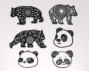 Download Zentangle Panda Svg Etsy