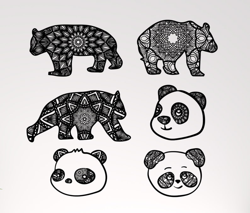 Free Free Mandala Panda Svg 617 SVG PNG EPS DXF File