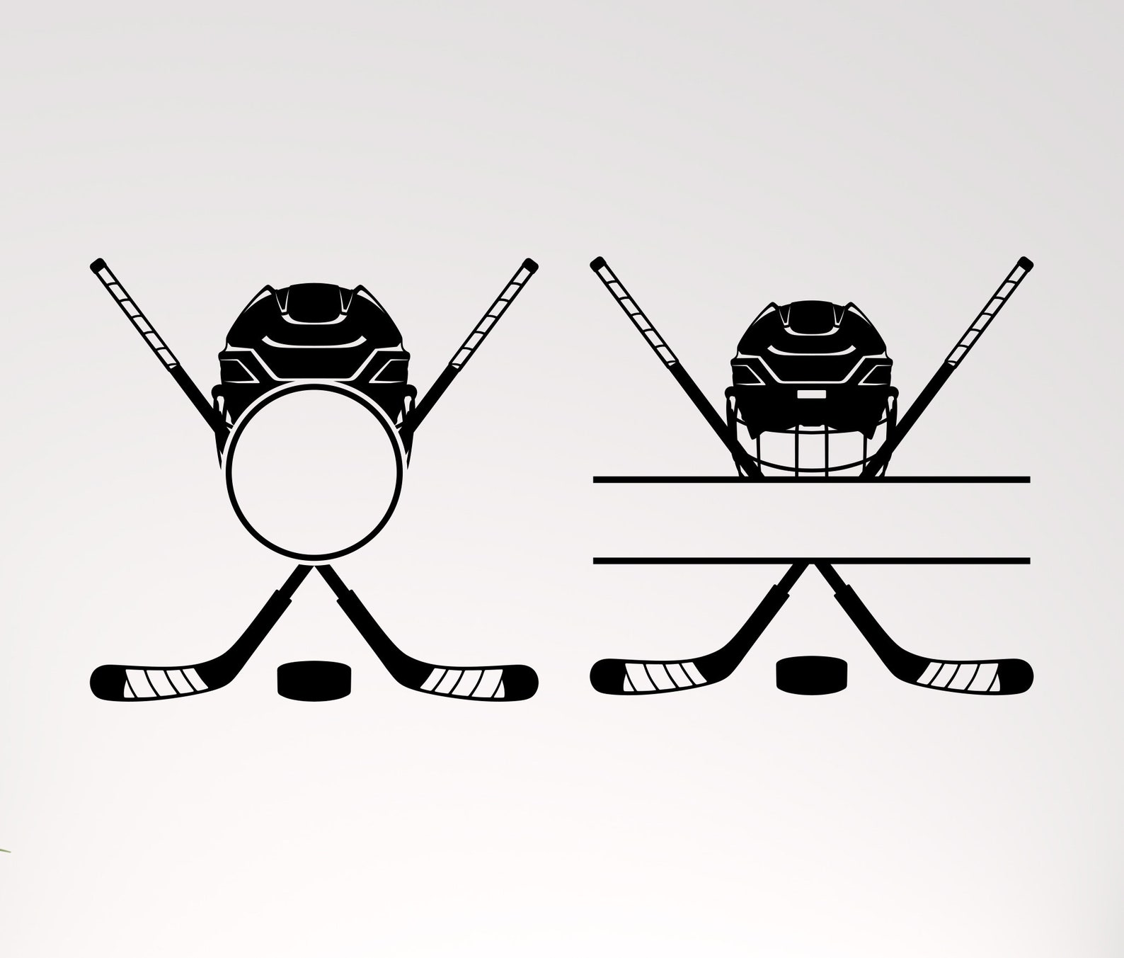 Hockey Stick Svg Hockey Svg Hockey Split Monogram Svg Etsy