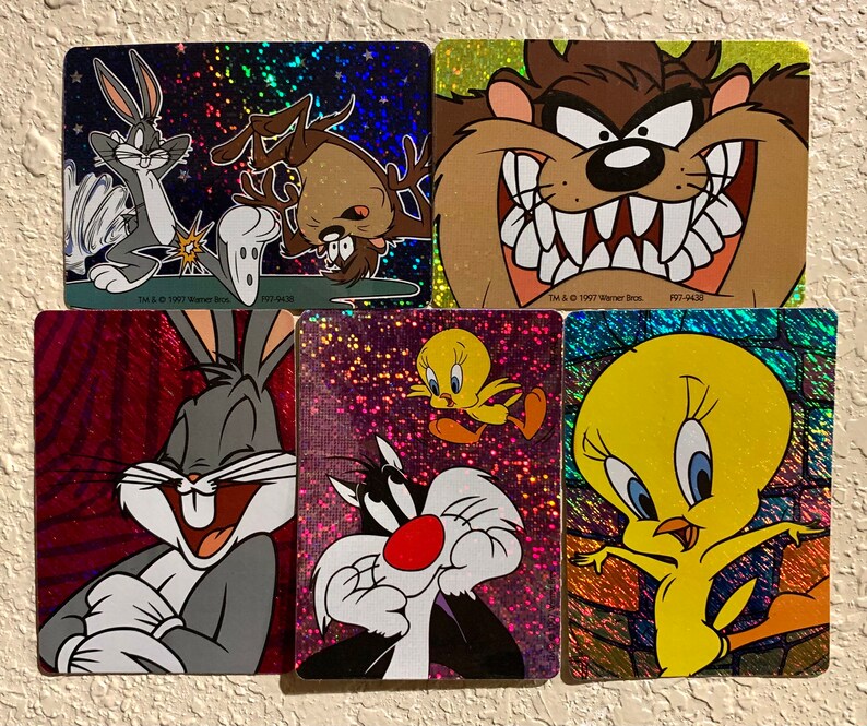 Vintage Looney Toons holographic sticker pack 3