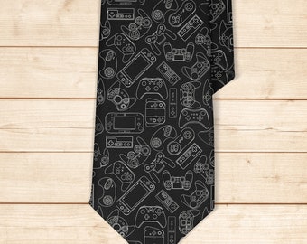 Tie for men, Kids Tie, Boys Ties, Necktie for man, Fashion Necktie for men, Novelty Conversational Neckwear Tie ( Video Game Controller )