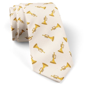 Tie for men, Kids Tie, Boys Ties, Necktie for man, Fashion Necktie for men, Novelty Conversational Neckwear Tie (Musical Instrument Trumpet)