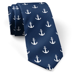 Tie for men, Kids Tie, Boys Ties, Necktie for man, Fashion Necktie for men, Novelty Conversational Neckwear Tie ( Nautical Anchor Theme )