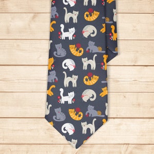 Tie for men, Kids Tie, Boys Ties, Necktie for man, Fashion Necktie for men, Novelty Conversational Neckwear Tie ( Perfectly Cute Cats )