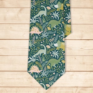 Tie for men, Kids Tie, Boys Ties, Necktie for man, Fashion Necktie for men, Novelty Conversational Neckwear Tie ( Cute Dinosaurs Print )