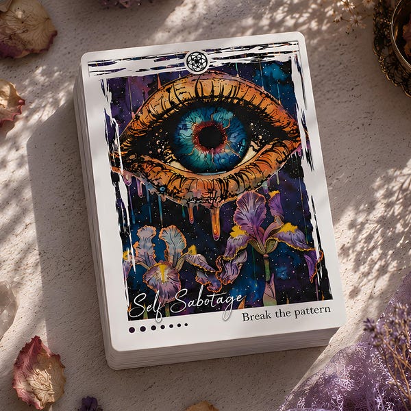 Schattenwerk Orakel Karten Deck mit Anleitung & Box | Farbiger Ratgeber mit Journal Prompts | Auf ins Schattenorakel