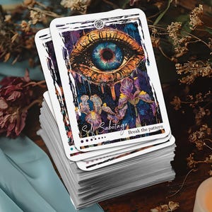 NOUVELLE ÉDITION : Jeu de cartes Oracle Shadow Work avec guide et boîte | Guide couleur avec invites dans le journal | Dans l'Oracle de l'ombre