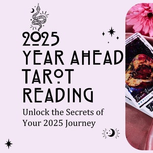 L'année 2025 à venir Lecture de tarot | Lecture personnalisée et détaillée, Tarot de 15 cartes + propagation Oracle - Téléchargement PDF
