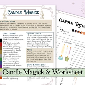 Candle Magick Guide & Worksheet | Printable Pages