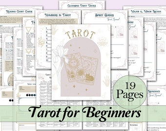 Tarot Für Anfänger Anleitung & Spickzettel | Reinigung, Lesen, Beispielfragen, Spreads und Mehr! - Druckbare Seiten
