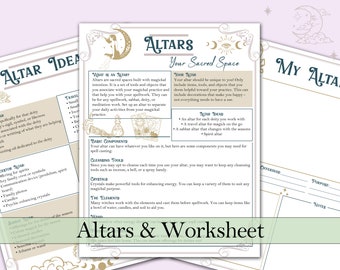 Altars Guide & Worksheet | Printable Pages