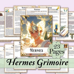 Hermes Book of Shadows Bundle | Spells, Tarot Spreads, Journal Prompts, Rituals, Correspondences, History, and More! - Printable Pages