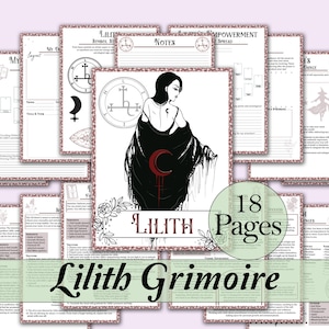 Lilith Book of Shadows Bundle | Rituals, Tarot Spreads, Correspondences, and more! - Printable Pages