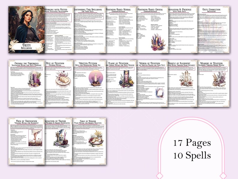 Deity Spellbook | Book of Shadows, 10 Spells for Deity Devotion ...