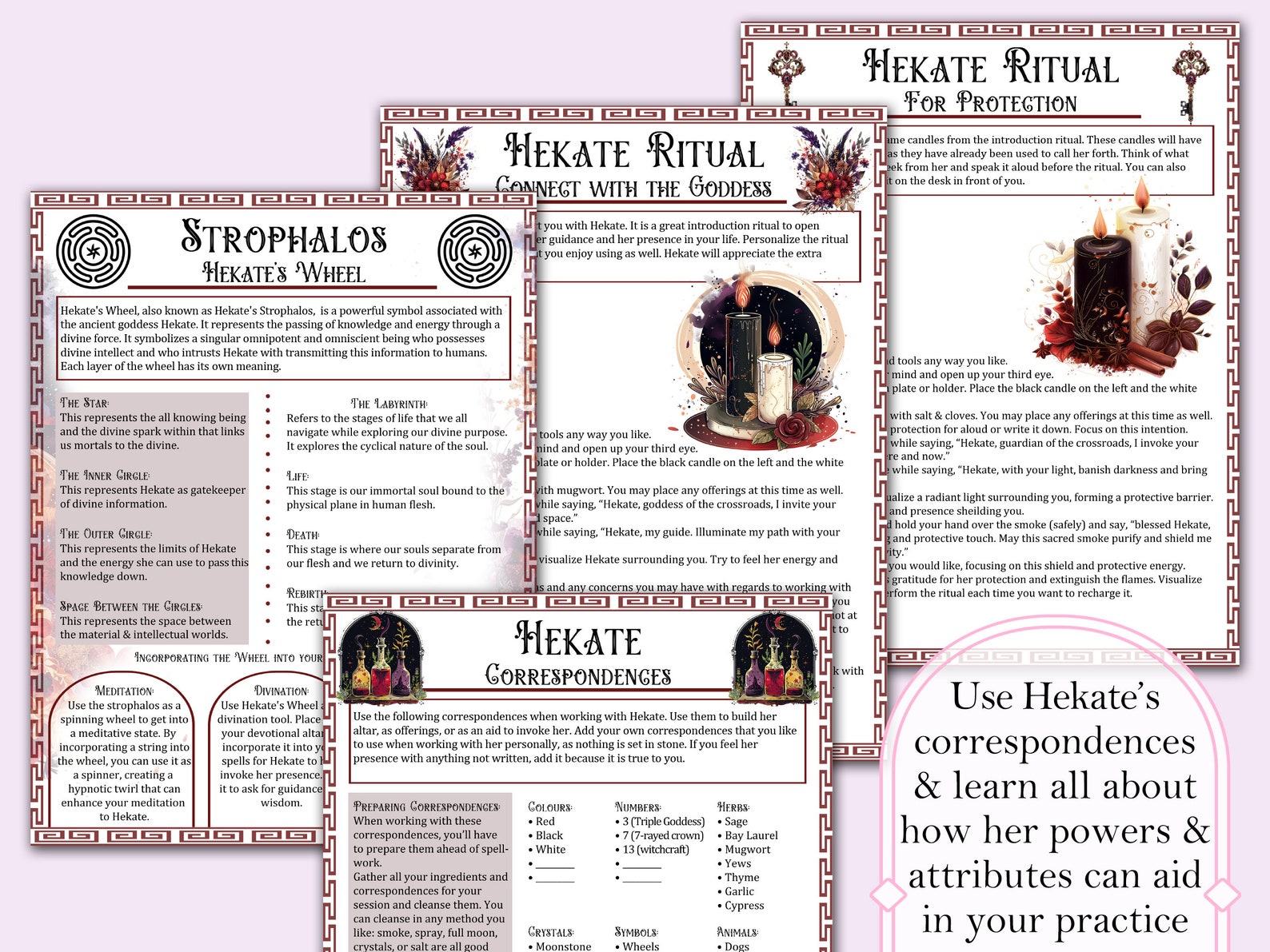 Shaodw Ritual Hekate Book of Shadows Bundle | Spells, Rituals, Shadow Work, Tarot ...