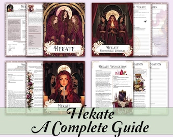 Paquete completo del Libro de las Sombras de Hécate: hechizos, rituales, trabajo con las sombras, tarot, diario, correspondencias y mucho más - Páginas imprimibles