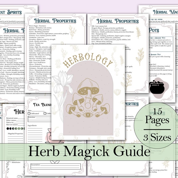 Herb Magick Guide | Herbology for Witchcraft - Printable Pages