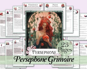 Persephone Book of Shadows Bundle | Rituals, Tarot Spreads, Correspondences, and more! - Printable Pages