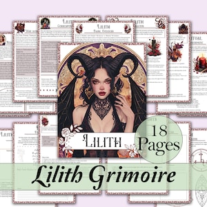 Lilith Buch der Schatten Bündel | Zauber, Rituale, Tarotkarten, Schriftkorrespondenzen, Selbstermächtigung, Magieöl und vieles mehr! - Druckbare Seiten