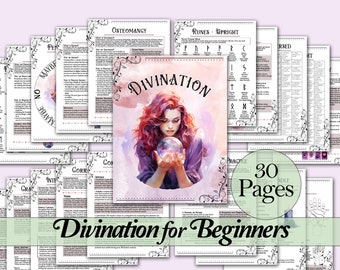Divination Bundle Book of Shadows Pages | Tarot, Scrying, Pendulums, Palmistry, and More! - Printable Pages