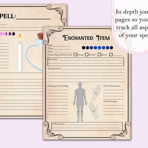 Blank Grimoire Page Bundle | Spells, Herbs, Crystals, and More ...