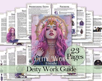 Deity Work Guide + Worksheets | How to Build and Maintain Connections With Divine Beings - Printable Pages