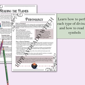 Divination Bundle Book of Shadows Pages Tarot, Scrying, Pendulums ...