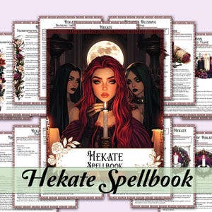 Hekate Spellbook | Spells, Rituals, Shadow Work, Protection, Spirit Work, Banishing, Correspondences, and more! - Printable Pages