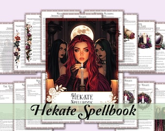 Hekate Spellbook | Spells, Rituals, Shadow Work, Protection, Spirit Work, Banishing, Correspondences, and more! - Printable Pages