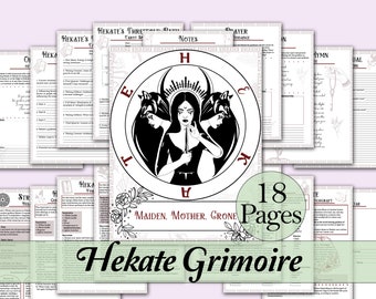 Hekate Book of Shadows Bundle | Rituals, Tarot Spreads, Correspondences, and more! - Printable Pages