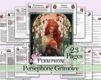 Persephone Book of Shadows Bundle | Rituals, Tarot Spreads, Correspondences, and more! - Printable Pages