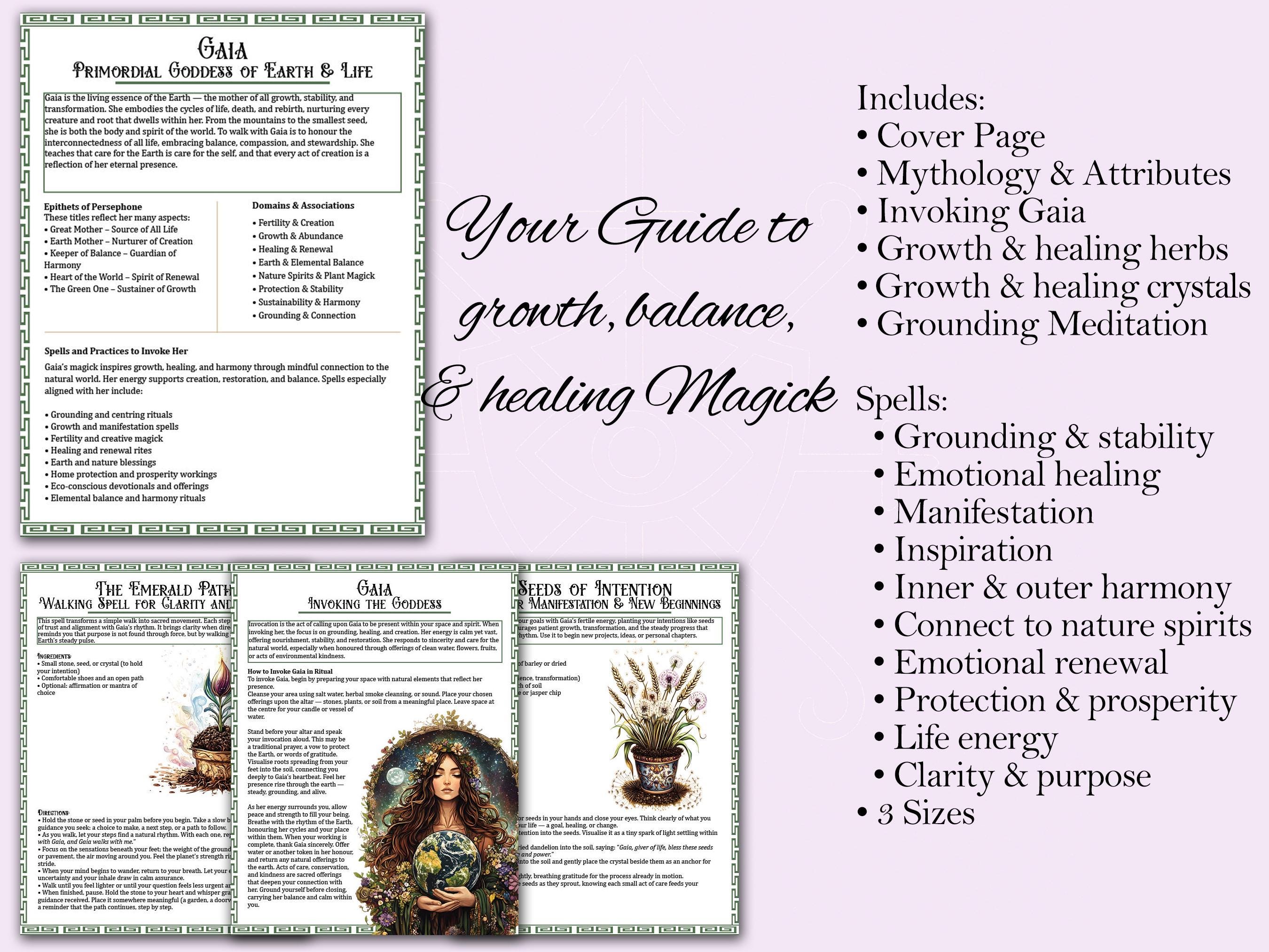 Gaia Spellbook | Book of Shadows | 10 Spells for Balance & Renewal ...