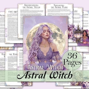 Astral Hexe Bündel | Astralprojektion, Frühere Leben, Energiearbeit, Luzides Träumen, Zauber, Tarot, Journalaufsätze und mehr - Druckbare Seiten