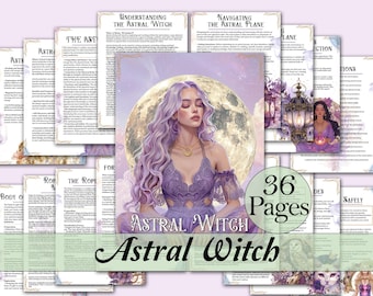 Pacote Bruxa Astral | Projeção Astral, Vidas Passadas, Trabalho Energético, Sonhos Lúcidos, Feitiços, Tarô, Sugestões para Diário e Mais - Páginas para Imprimir