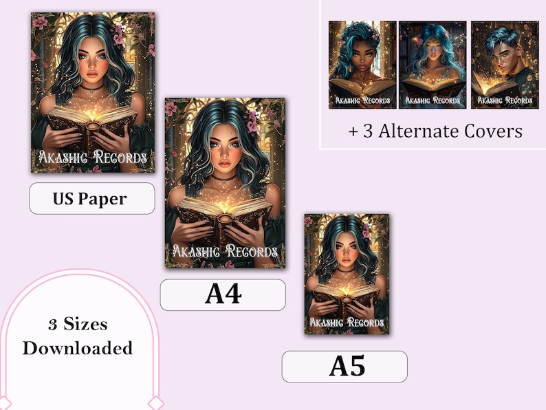 3 sizes: US Letter, A4, A5 + 3 alternate covers