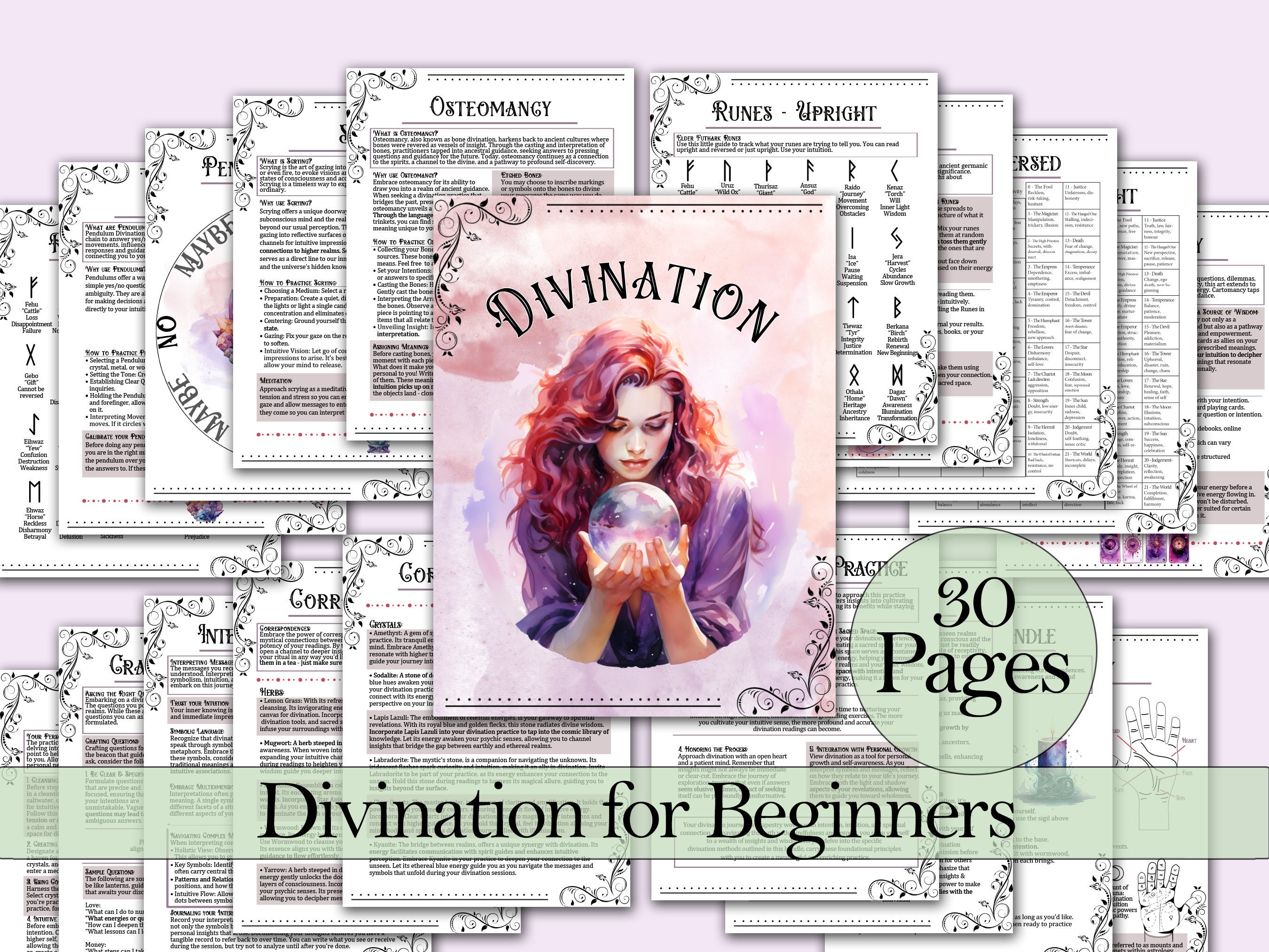 Tarot Planner Printable, Manifest Your Dreams, Law of Attraction, Monthly  and Weekly Tarot Journal, Digital Tarot 