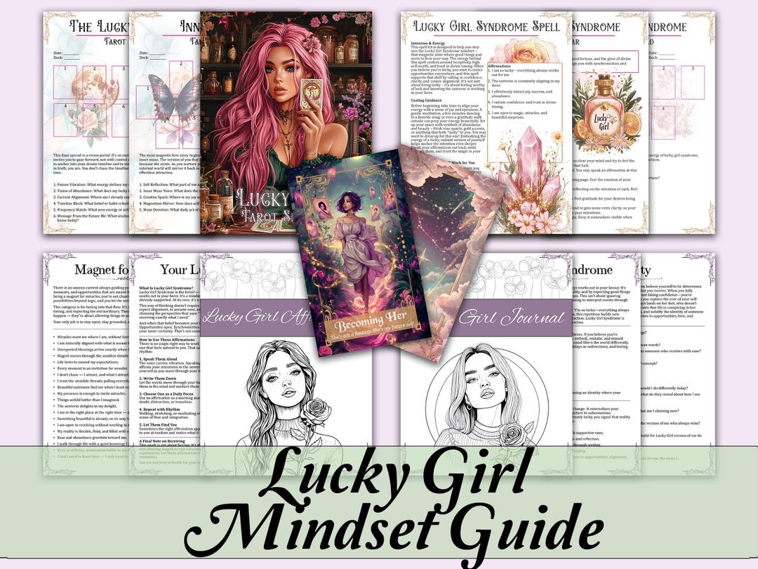 Lucky Girl Manifestation Guide | Journal Prompts, Tarot Spreads, Affirmations, Oracle Cards ...