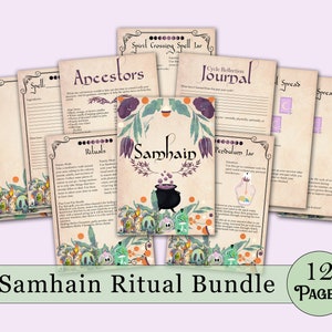 Samhain Book of Shadows Bundle | Spells, Rituals, Tarot, and More! - Printable Pages - Vintage Edition