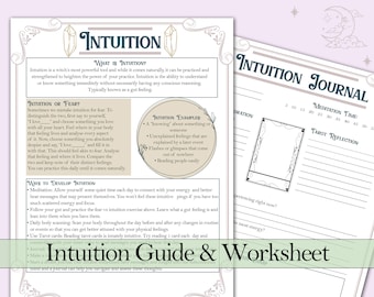 Intuition Guide and Worksheet | Printable Pages