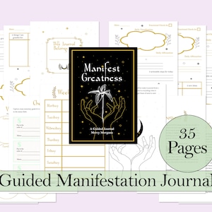 Manifestation Journal | Printable Guide - Gold Edition