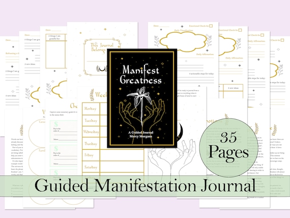 Manifestation Journal Printable Guide Gold Edition - Etsy