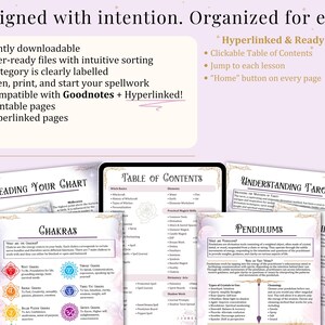 My First Grimoire | Complete Digital Book of Shadows, Divination, Spellwork, Beginner Friendly - Printable Pages & Hyperlinked image 7