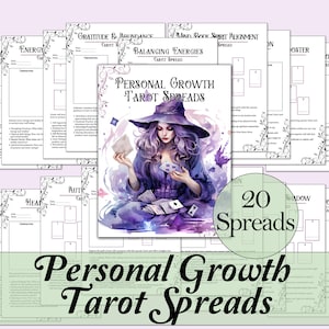 Diário de Tarot de Autodescoberta e Crescimento Pessoal + Guia | 20 Tarots para Abraçar o Seu Melhor Eu - Páginas para Imprimir