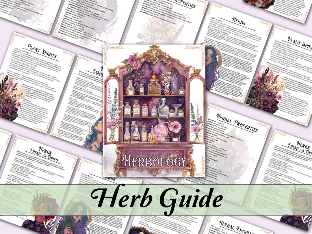 Herb Magick Guide Herb Cheat Sheets, Kitchen Witchery, Essential Oils
