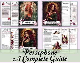 Complete Persephone Book of Shadows Bundle | Greek Goddess, Spells, Rituals, Shadow Work, Tarot, Journal, Correspondences - Printable Pages