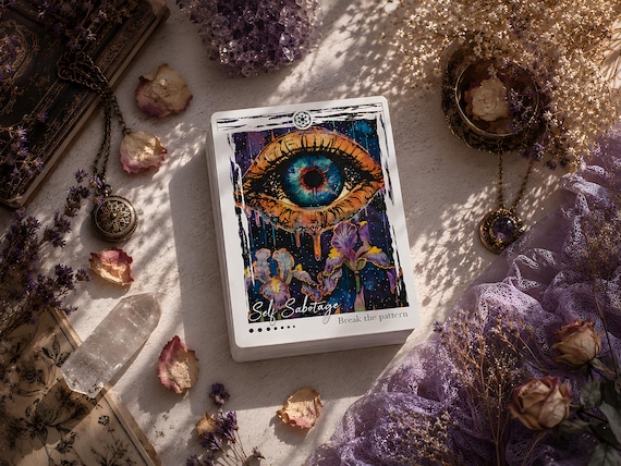 Shadow Work Oracle Card Deck with Guidebook & Box | Full Colour Guidebook with Journal Prompts | Into the Shadow Oracle